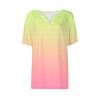 SHAOBGE Summer Tops for Women 2024 Vacation Trendy Button V Neck T-Shirts Casual Short Sleeve Shirts Plus Size Boho Graphic Tees Ladies Fashion Dressy Blouses Comfy Western Clothes view 2