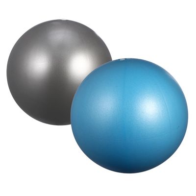 SUPVOX 2pcs Thickened Burst Yoga Ball Mini Balancing Fitness Balls Random Silver Sky Blue for Home Workouts and Gym Use