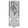 NDZ Performance MOS Optic Cover Plate for Glock 43X & 48  Silver Anodized Aluminum, Grim Reaper 2  Made in USA view 1