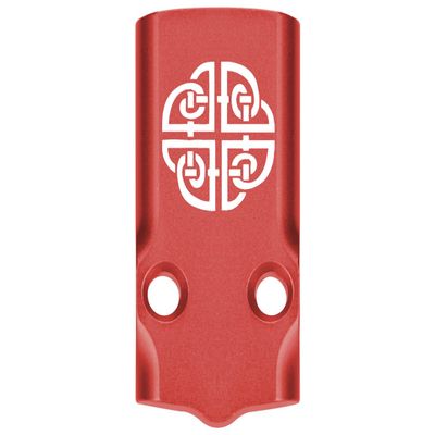 NDZ Performance MOS Optic Cover Plate for Glock 43X & 48 Red Anodized Aluminum, Celtic Shield Made in USA