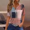 SHAOBGE Camisas para Mujer Casuales Y Elegantes Trendy Short Sleeve Shirts Ladies Plus Size Loose Tunic Tops Dressy Casual Summer Blouses Boho Clothes view 4