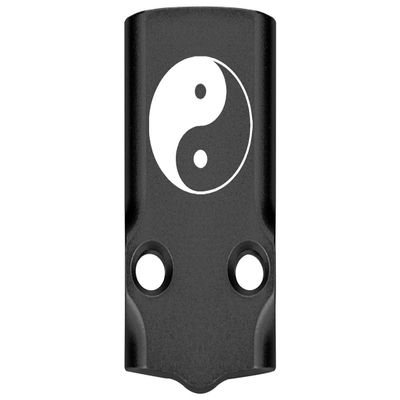 NDZ Performance MOS Optic Cover Plate for Glock 43X & 48  Black Anodized Aluminum, Yin Yang  Made in USA