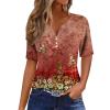 SHAOBGE A Mazon Com, Summer Tops for Women 2024 Trendy Short Sleeve Dressy Casual Blouses Womans Tops Button V Neck Boho T-Shirts Plus Size Graphic Tees Easter Shirts view 1