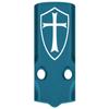 NDZ Performance MOS Optic Cover Plate for Glock 43X & 48  Blue Anodized Aluminum, Knights Templar Shield  Made in USA view 1