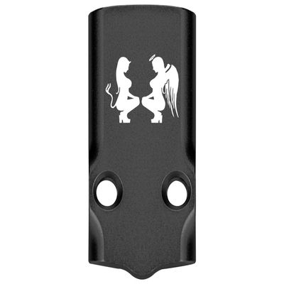 NDZ Performance MOS Optic Cover Plate for Glock 43X & 48 Black Anodized Aluminum, Naughty and Nice Girls Made in USA