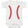 Personalized Baseball Baby Romper, Custom Baby Baseball Jersey Onesie Bodysuit Double Sided Jersey Name and Number view 3