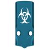 NDZ Performance MOS Optic Cover Plate for Glock 43X & 48  Blue Anodized Aluminum, Biohazard  Made in USA view 1