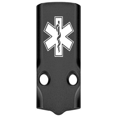 NDZ Performance MOS Optic Cover Plate for Glock 43X & 48  Black Anodized Aluminum, EMS Star  Made in USA