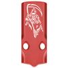 NDZ Performance MOS Optic Cover Plate for Glock 43X & 48  Red Anodized Aluminum, Grim Reaper 2  Made in USA view 1