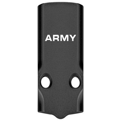 NDZ Performance MOS Optic Cover Plate for Glock 43X & 48 Black Anodized Aluminum, Army Text Made in USA