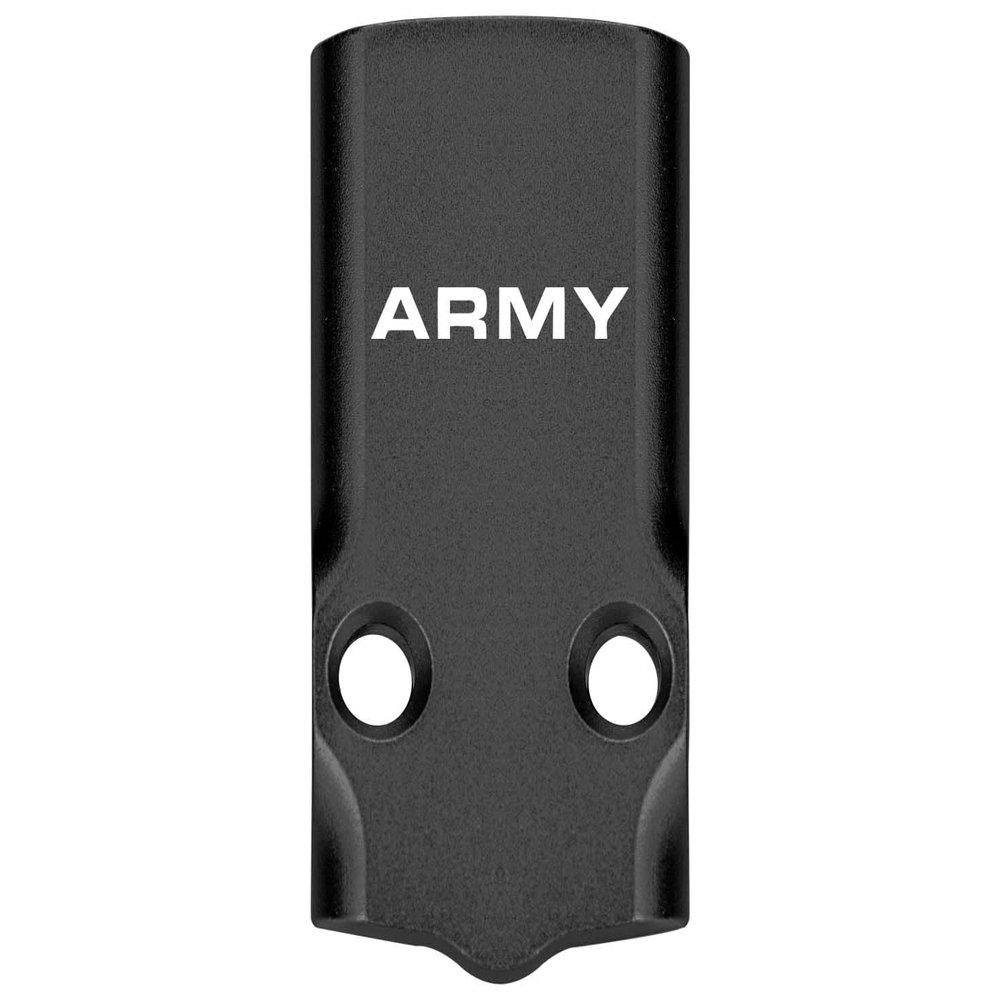 NDZ Performance MOS Optic Cover Plate for Glock 43X & 48  Black Anodized Aluminum, Army Text  Made in USA