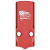 NDZ Performance MOS Optic Cover Plate for Glock 43X & 48  Red Anodized Aluminum, We The People Flag  Made in USA view 1