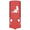 NDZ Performance MOS Optic Cover Plate for Glock 43X & 48  Red Anodized Aluminum, Trucker Mudflap Girl  Made in USA view 1