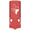 NDZ Performance MOS Optic Cover Plate for Glock 43X & 48  Red Anodized Aluminum, Texas State Outline Flag  Made in USA view 1