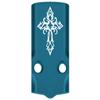 NDZ Performance MOS Optic Cover Plate for Glock 43X & 48  Blue Anodized Aluminum, Tribal Cross  Made in USA view 1