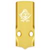 NDZ Performance MOS Optic Cover Plate for Glock 43X & 48  Gold Anodized Aluminum, Calico Jack Jolly Roger  Made in USA view 1