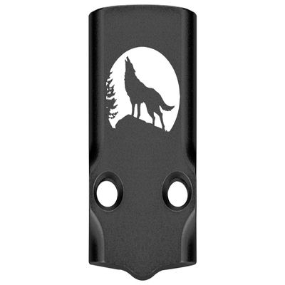 NDZ Performance MOS Optic Cover Plate for Glock 43X & 48  Black Anodized Aluminum, Wolf Moon  Made in USA