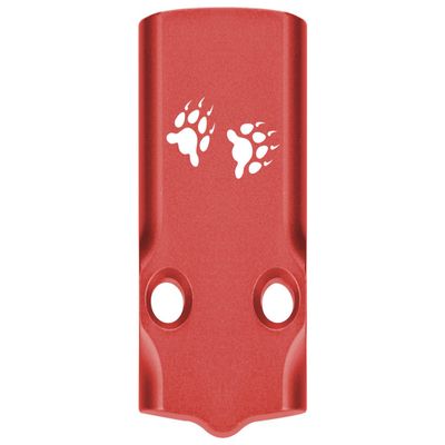 NDZ Performance MOS Optic Cover Plate for Glock 43X & 48 Red Anodized Aluminum, Bear Paw Prints Solid Made in USA
