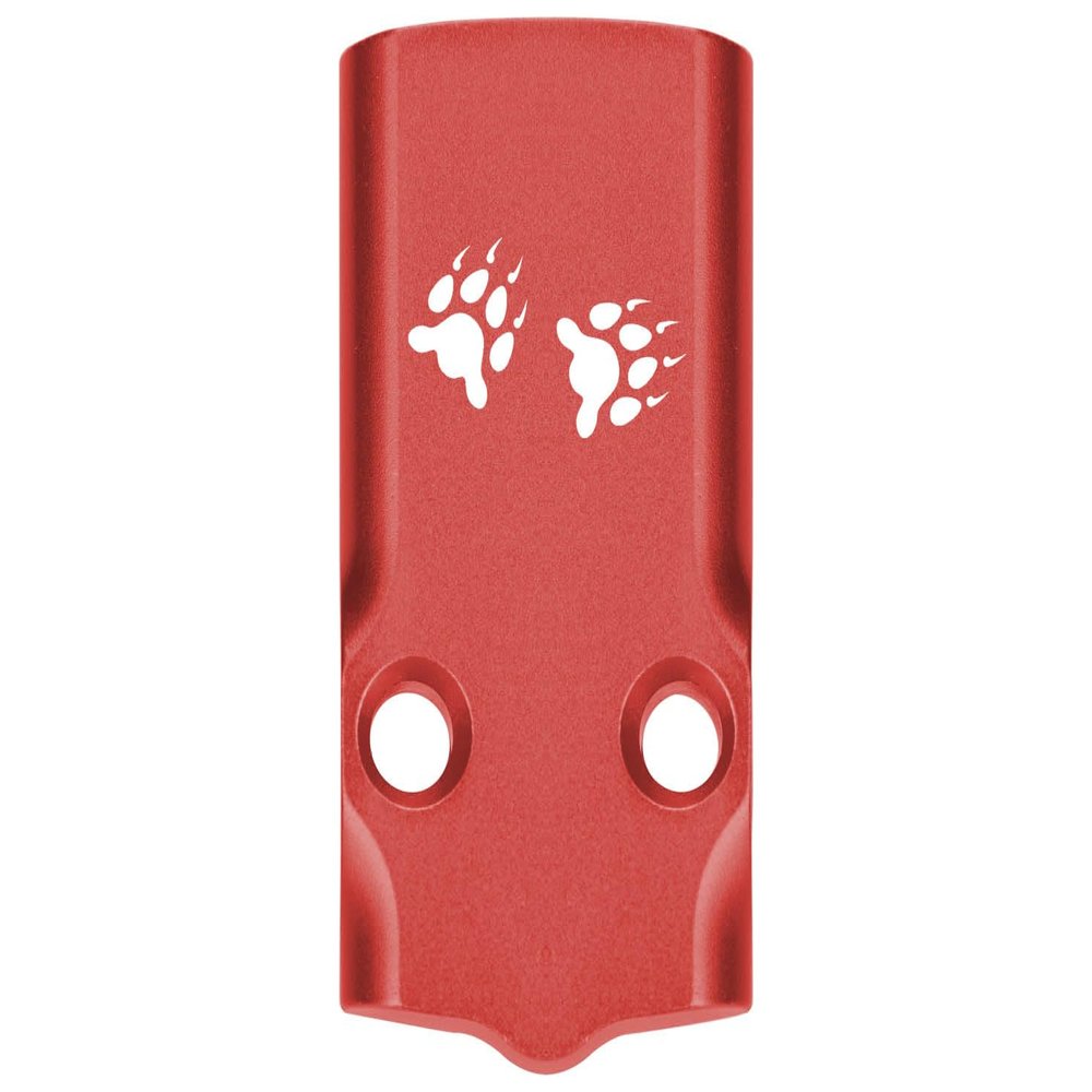 NDZ Performance MOS Optic Cover Plate for Glock 43X & 48  Red Anodized Aluminum, Bear Paw Prints Solid  Made in USA