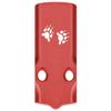 NDZ Performance MOS Optic Cover Plate for Glock 43X & 48  Red Anodized Aluminum, Bear Paw Prints Solid  Made in USA view 1