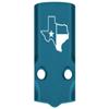 NDZ Performance MOS Optic Cover Plate for Glock 43X & 48  Blue Anodized Aluminum, Texas State Outline Flag  Made in USA view 1
