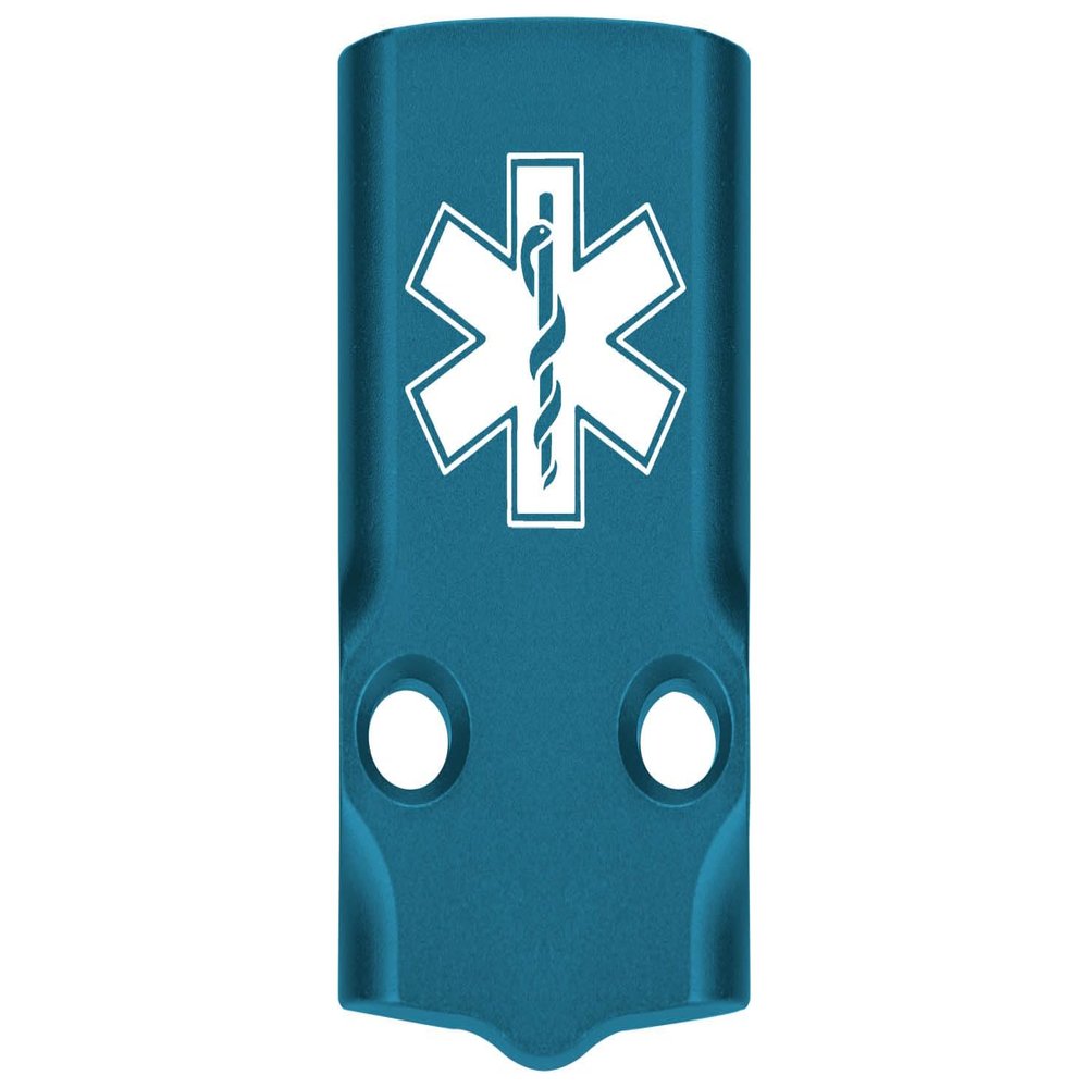 NDZ Performance MOS Optic Cover Plate for Glock 43X & 48  Blue Anodized Aluminum, EMS Star  Made in USA