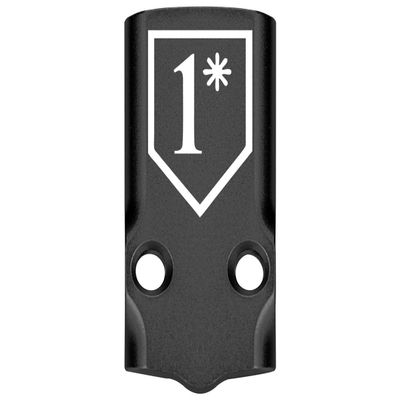 NDZ Performance MOS Optic Cover Plate for Glock 43X & 48  Black Anodized Aluminum, 1 Asterisk  Made in USA