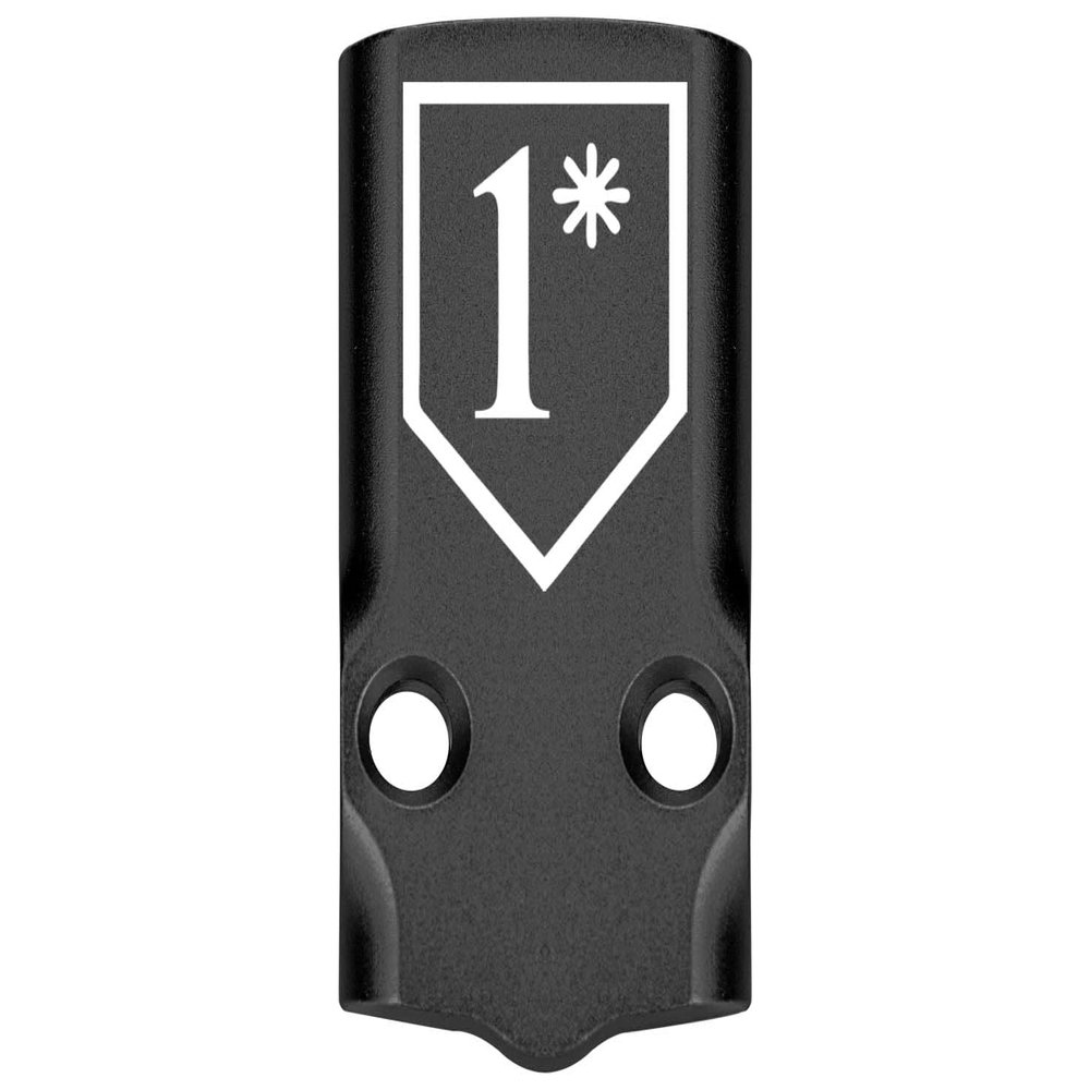 NDZ Performance MOS Optic Cover Plate for Glock 43X & 48  Black Anodized Aluminum, 1 Asterisk  Made in USA
