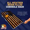 Cornhole365 Rustic Burned American Flag Cornhole Board Set - Includes Solid Wood Cornhole Board, 8 All-Weather Cornhole Bags, Portable Carrying Case & String Tote Bag Outdoor Game Bundle view 2