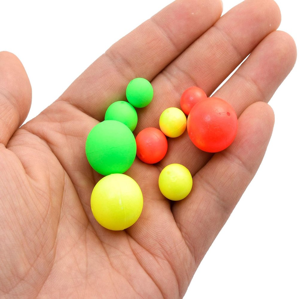 Cuoyuqie 50pcs Fishing Foam Floats Strike Indicators Walleye Pompano Bottom Rig 20mm (Green 50pcs)