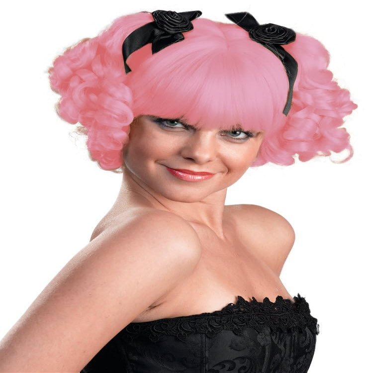 Ringlet Curly Pigtails color Pink - Bo Peep Wig Curls Anime Sims Goth Fairytale Ribbons Hair Womens Cosplay Peluca Bundle MaxWigs Costume Wig Care Guide