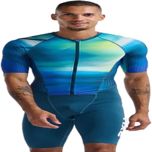 2XU Men's Aero Sleeved Tri Suit (US, Alpha, XX-Large, Regular, Regular, Standard, Spring Green)
