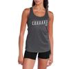 Brigham Young University Sleek Collegiate Women's Sport Active Racerback Tank Top, Charcoal, Small view 1