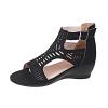 GUNIYIFS Womens Low Wedge Sandals Peep toe Summer Platform Wedge Buckle Ankle Strap Cutout Casual Sandals for Women Dressy view 1