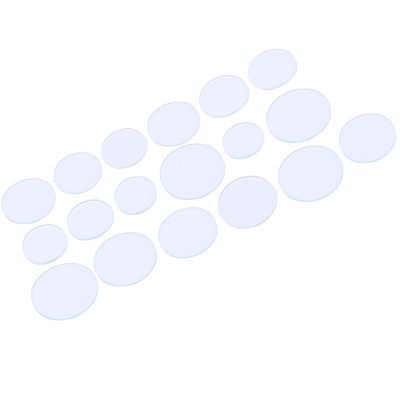 18Pcs Watch Glass Lens Set Mineral Replacement Flat Mineral Glass Transparent Watch Piece Glass, Watch Crystal Lens Glass Watch Glass Round Flat Crystal Watch Glass