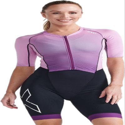 2XU Women's Light Speed Sleeved Tri Suit (US, Alpha, X-Large, Regular, Regular, Standard, Wood Violet)