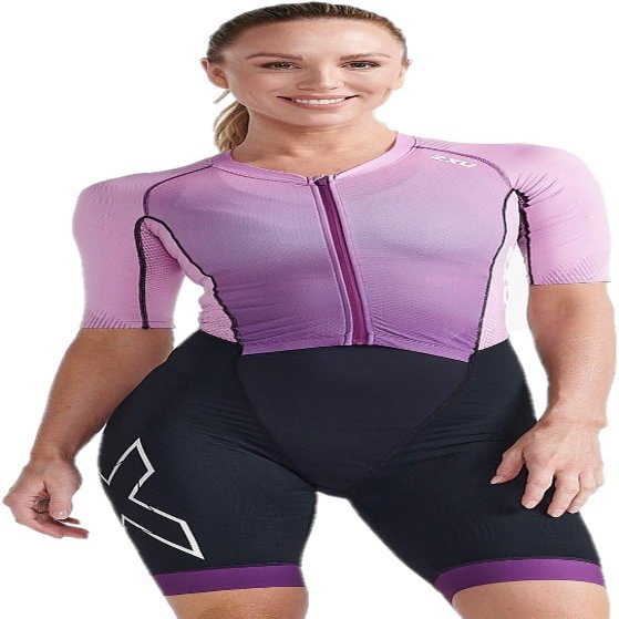 2XU Women's Light Speed Sleeved Tri Suit (US, Alpha, X-Large, Regular, Regular, Standard, Wood Violet)