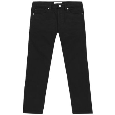 Calvin Klein Boys' Slim Fit Straight Leg Stretch Twill Pants, 5-Pocket Style, Zipper Fly & Button Closure, Black, 10