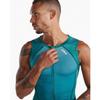 2XU Men's Light Speed Front Zip Tri Suit (US, Alpha, Small, Regular, Regular, Standard, Forest Green) view 3