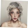GALPADA Old Woman Wig Granny Wig Grey Short Wig Comfortable for Adults Reusable for Christmas Halloween Cosplay view 2