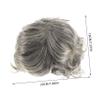 GALPADA Old Woman Wig Granny Wig Grey Short Wig Comfortable for Adults Reusable for Christmas Halloween Cosplay view 3