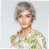 GALPADA Old Woman Wig Granny Wig Grey Short Wig Comfortable for Adults Reusable for Christmas Halloween Cosplay view 4