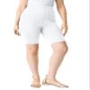 Roaman's Women's Plus Size Side-Pocket Bike Short - 34/36, White view 1