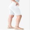 Roaman's Women's Plus Size Side-Pocket Bike Short - 34/36, White view 2