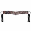Comfytack Leather Horse Tripping Breast Collar Brown Floral Turquoise Inlay view 1