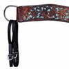 Comfytack Leather Horse Tripping Breast Collar Brown Floral Turquoise Inlay view 3