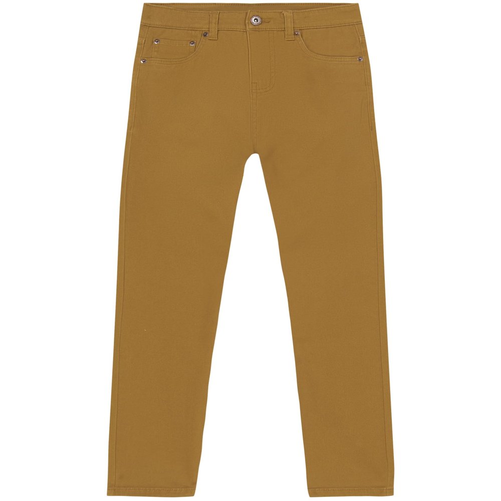 Lucky Brand Boys' Stretch Twill Pants, 5-Pocket Style, Zipper Fly & Button Closure, Ochre, 20