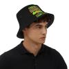 Bigfoot is Often Confused with Sasquatch Yeti Never Complains Bucket Hat for Women Men Bucket Hats Summer Sun Hats Beach Travel Fishing Golf Cap Black view 3
