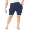 Roaman's Women's Plus Size Side-Pocket Bike Short - 18/20, Navy view 1