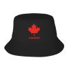 Gdiebdid Canadian Flag Canada Maple Leaf Woman's Man's Unisex Fisherman's Hat Outdoor Cap Black view 1